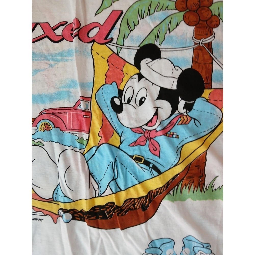 NOS Disney Co Sleeveless Beach Shirt Mickey Mouse 1980s 90s